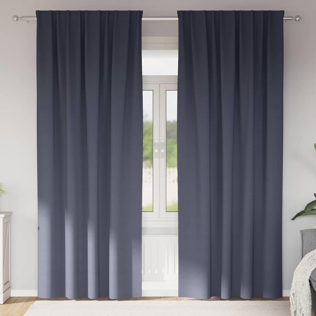Verdunkelungs-Vorhänge Mit Ringen 2 Pcs 140 X Anthrazit