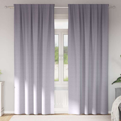 Verdunkelungs-Vorhänge Mit Ringen 2 Pcs Metallic Grau Metallgrau