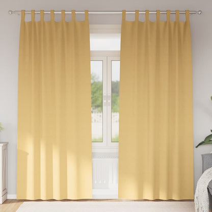 Verdunkelungs-Vorhänge Mit Ringen 2 Pcs 140 X Beige