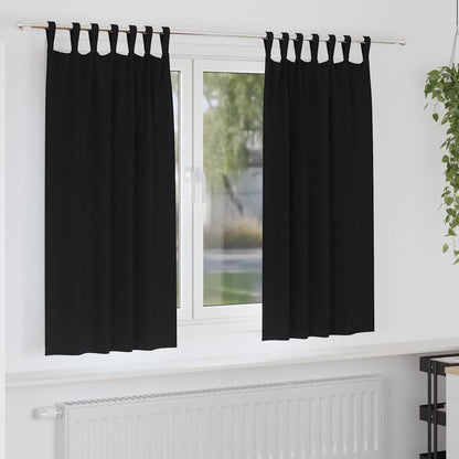 Verdunkelungs-Vorhänge Mit Ringen 2 Pcs 140 X Schwarz