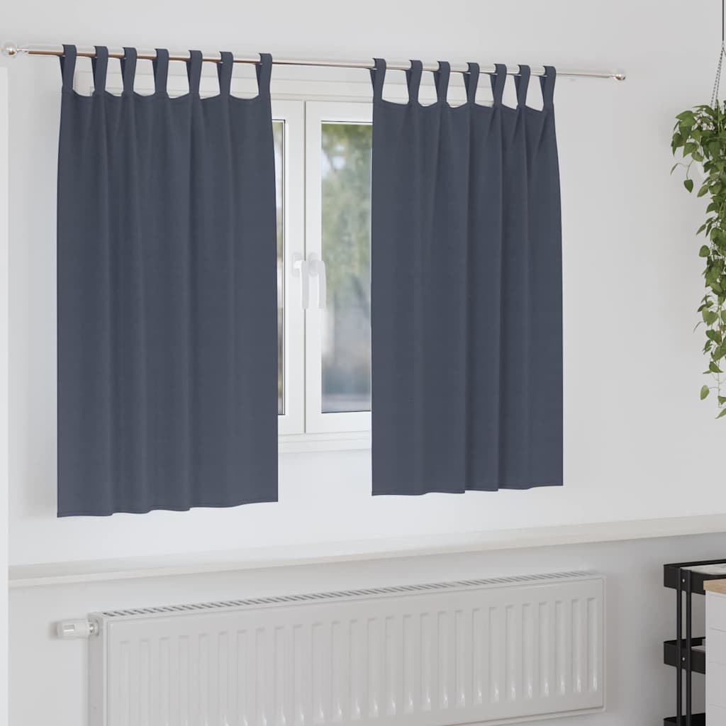 Verdunkelungs-Vorhänge Mit Ringen 2 Pcs 140 X Anthrazit