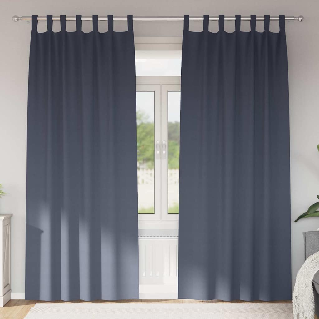 Verdunkelungs-Vorhänge Mit Ringen 2 Pcs 140 X Anthrazit