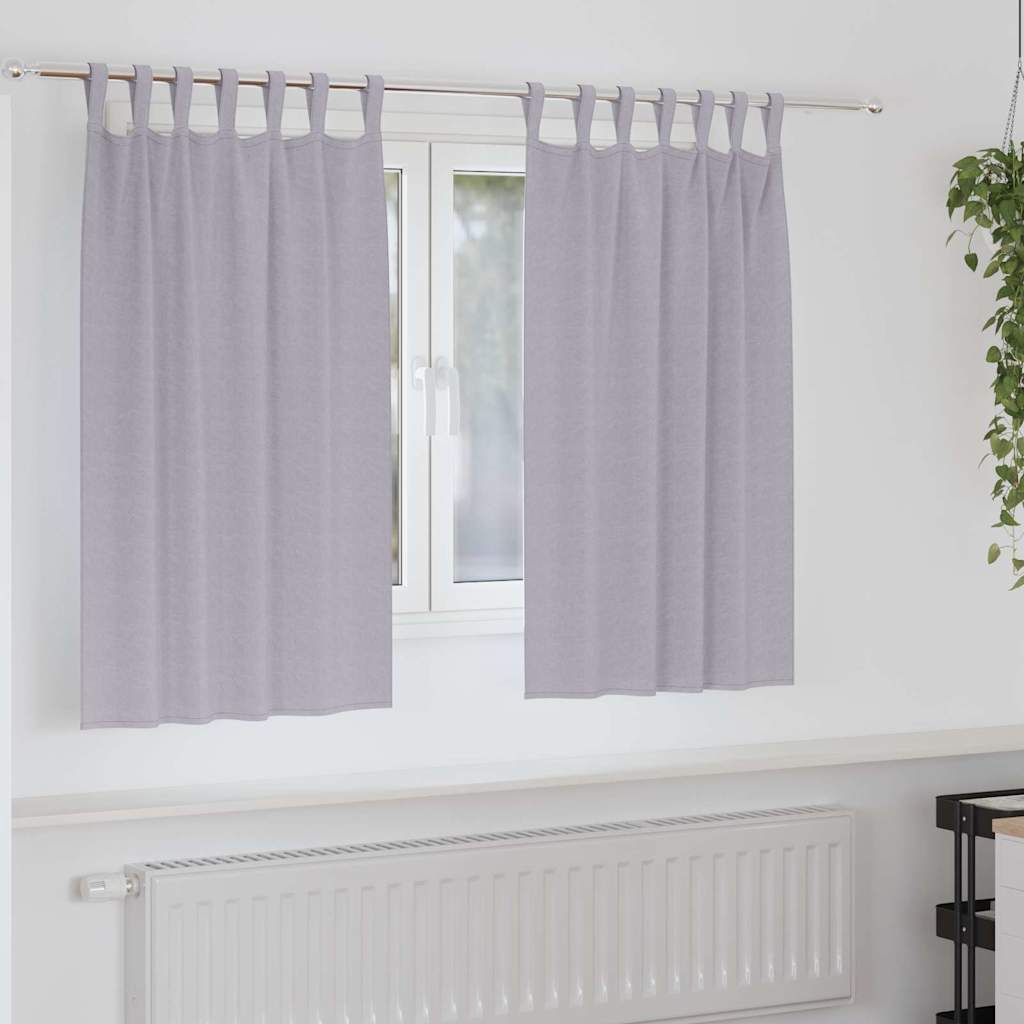 Verdunkelungs-Vorhänge Mit Ringen 2 Pcs Metallic Grau Metallgrau