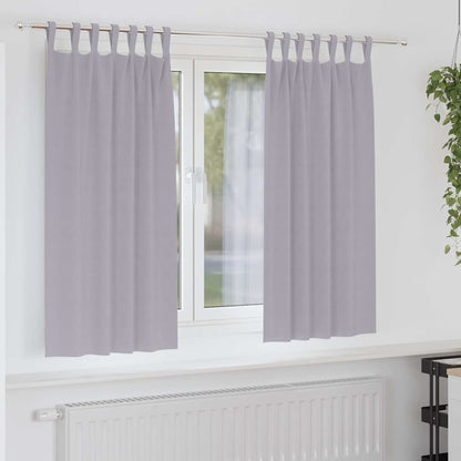 Verdunkelungs-Vorhänge Mit Ringen 2 Pcs Metallic Grau Metallgrau