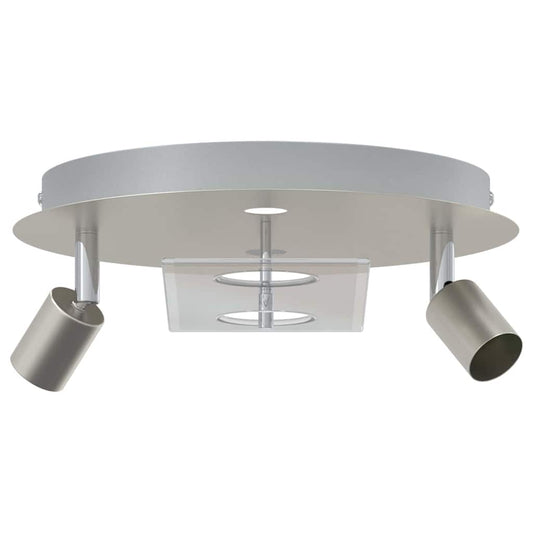 Deckenstrahler Nickel 29 X 29 X 11 Cm Stahl Und Glas