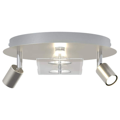 Deckenstrahler Nickel 29 X 29 X 11 Cm Stahl Und Glas