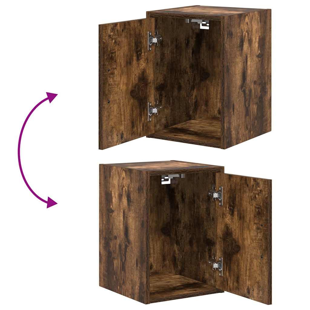 Garagenschränke 2 Stk. Holzwerkstoff Räuchereiche