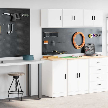 Garagenschränke 2 Stk. Holzwerkstoff Weiß