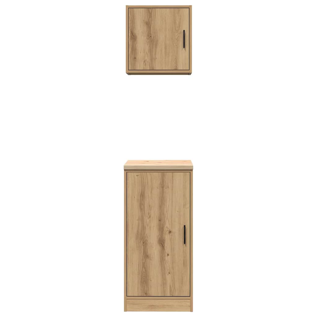 Garagenschränke 2 Stk. Artisan-Eiche Holzwerkstoff Artisian Oak