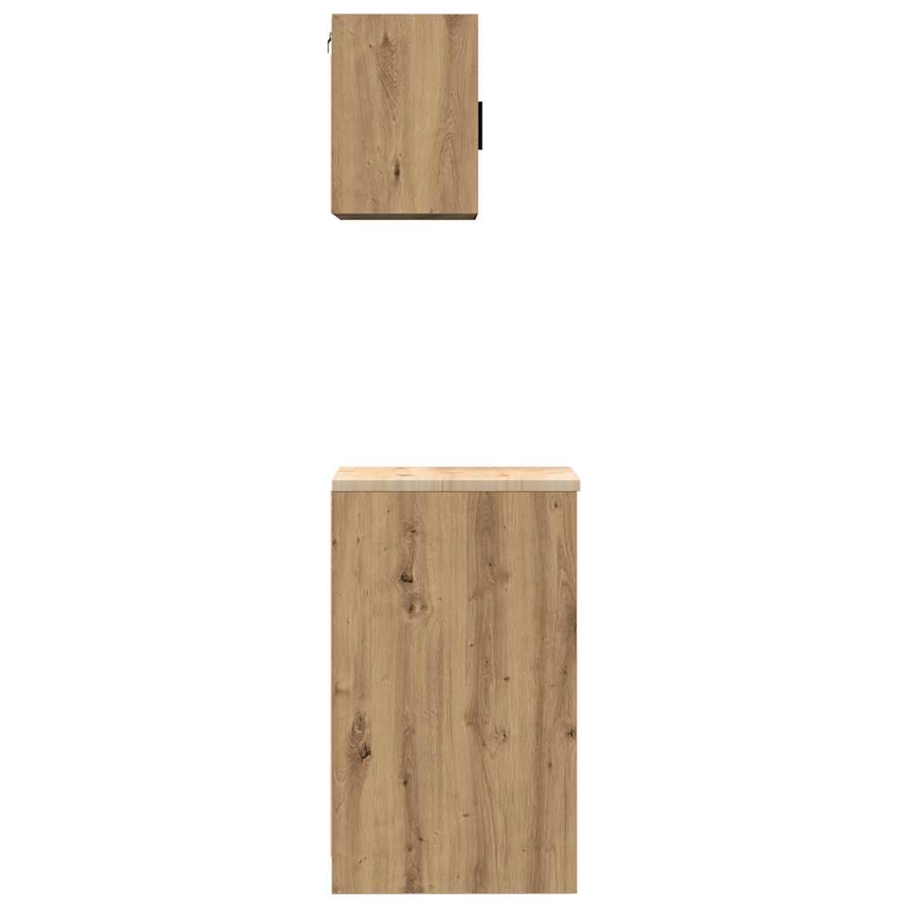 Garagenschränke 2 Stk. Artisan-Eiche Holzwerkstoff Artisian Oak