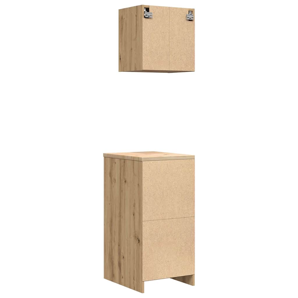 Garagenschränke 2 Stk. Artisan-Eiche Holzwerkstoff Artisian Oak