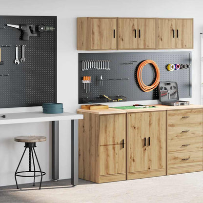 Garagenschränke 2 Stk. Artisan-Eiche Holzwerkstoff Artisian Oak
