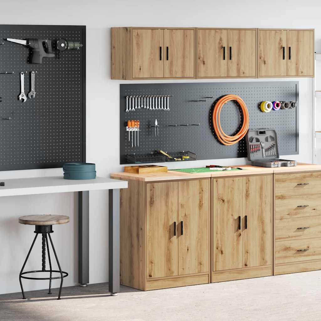 Garagenschränke 2 Stk. Artisan-Eiche Holzwerkstoff Artisian Oak