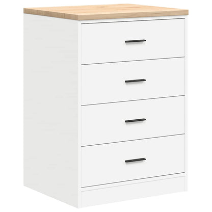 Garagenschränke 2 Stk. Holzwerkstoff Weiß