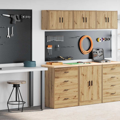 Garagenschränke 2 Stk. Artisan-Eiche Holzwerkstoff Artisian Oak