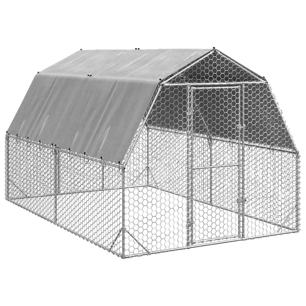Hühnerstall 2,5X2X2,25 M Verzinkter Stahl
