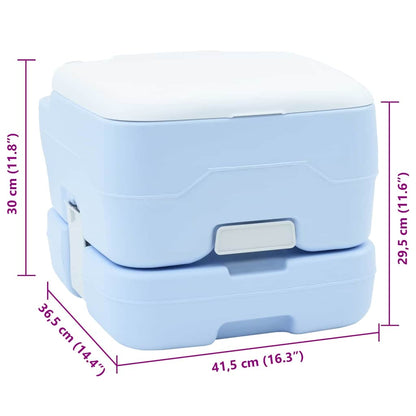 Camping-Toilette Helles Blau Und Weiß 41,5 X 36,5 X 30 Cm