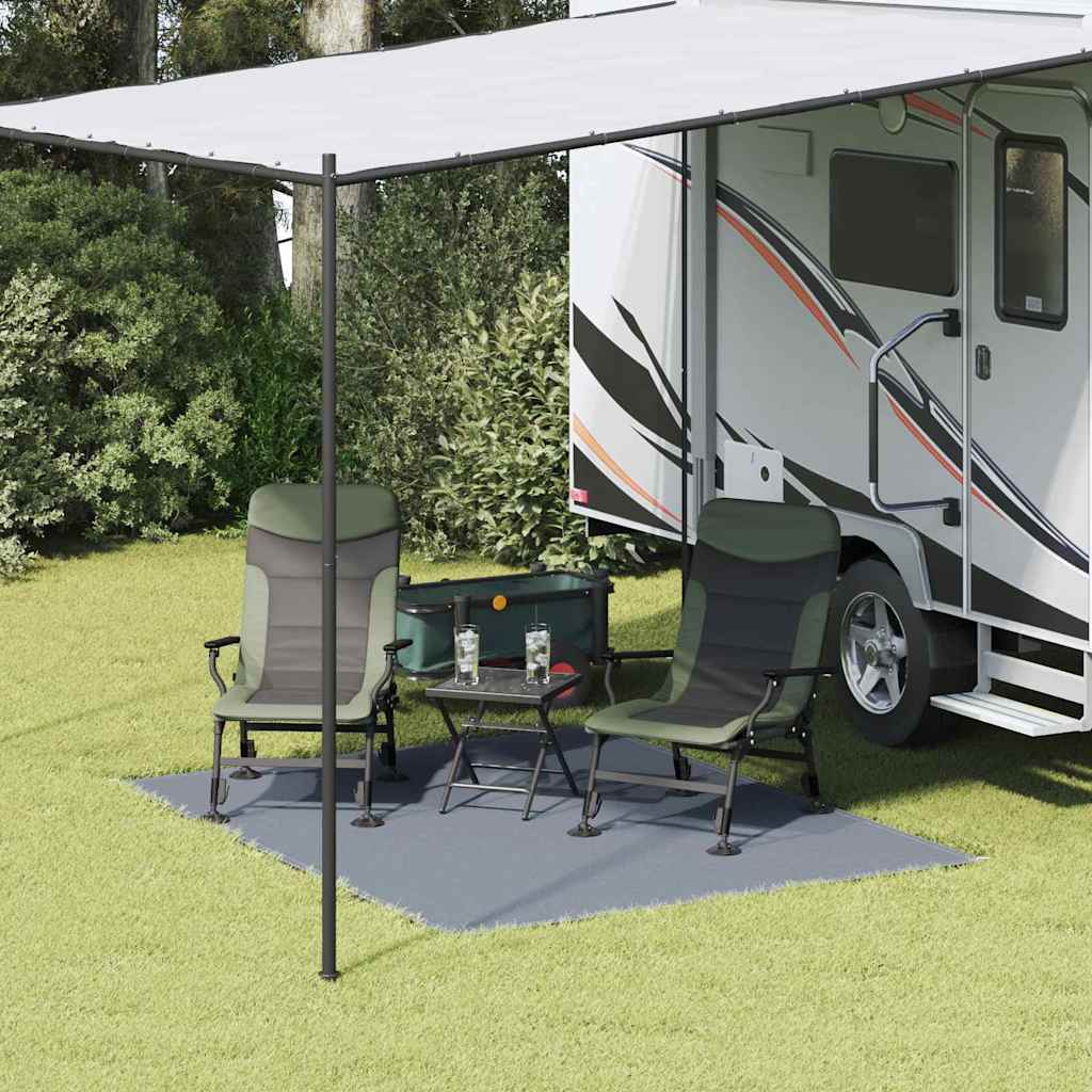 Zeltteppich Blau Und Grau 400 X 250 Cm Polyethylen Blau-Grau