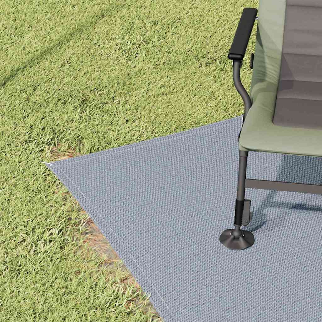 Zeltteppich Blau Und Grau 400 X 250 Cm Polyethylen Blau-Grau