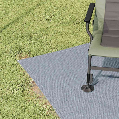 Zeltteppich Blau Und Grau 400 X 250 Cm Polyethylen Blau-Grau
