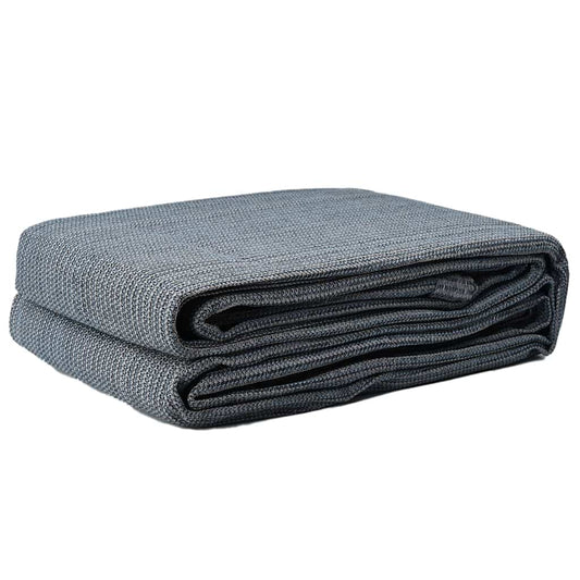 Zeltteppich Blau Und Grau 400 X 250 Cm Polyethylen Blau-Grau
