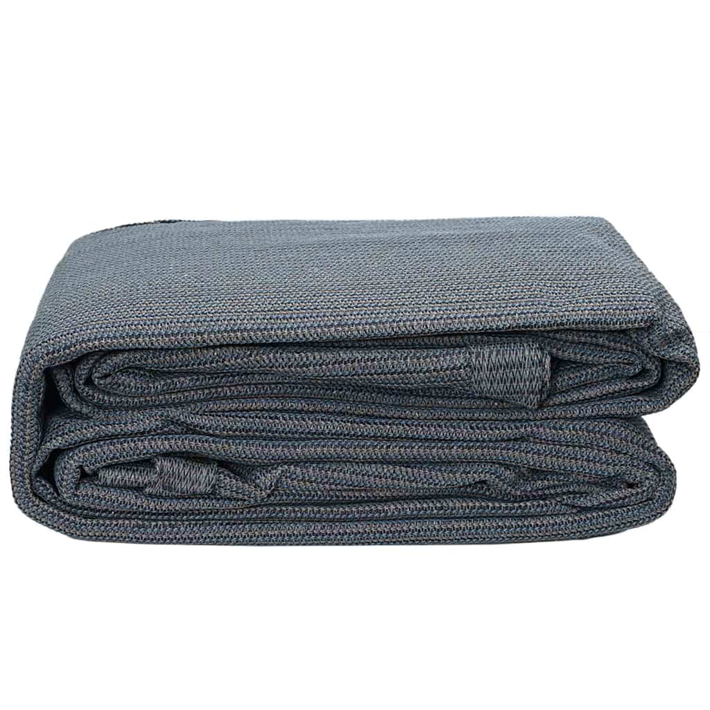 Zeltteppich Blau Und Grau 400 X 250 Cm Polyethylen Blau-Grau