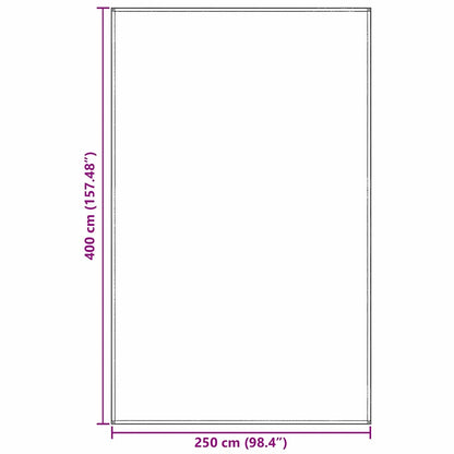 Zeltteppich Blau Und Grau 400 X 250 Cm Polyethylen Blau-Grau