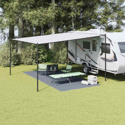 Zeltteppich Blau Und Grau 400 X 250 Cm Polyethylen Blau-Grau
