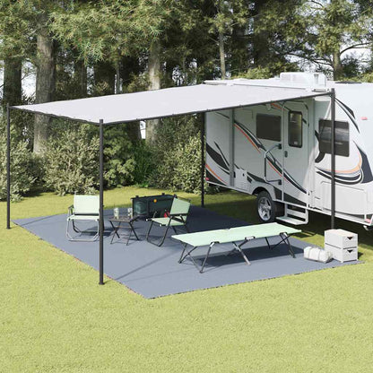 Zeltteppich Blau Und Grau 400 X 250 Cm Polyethylen Blau-Grau