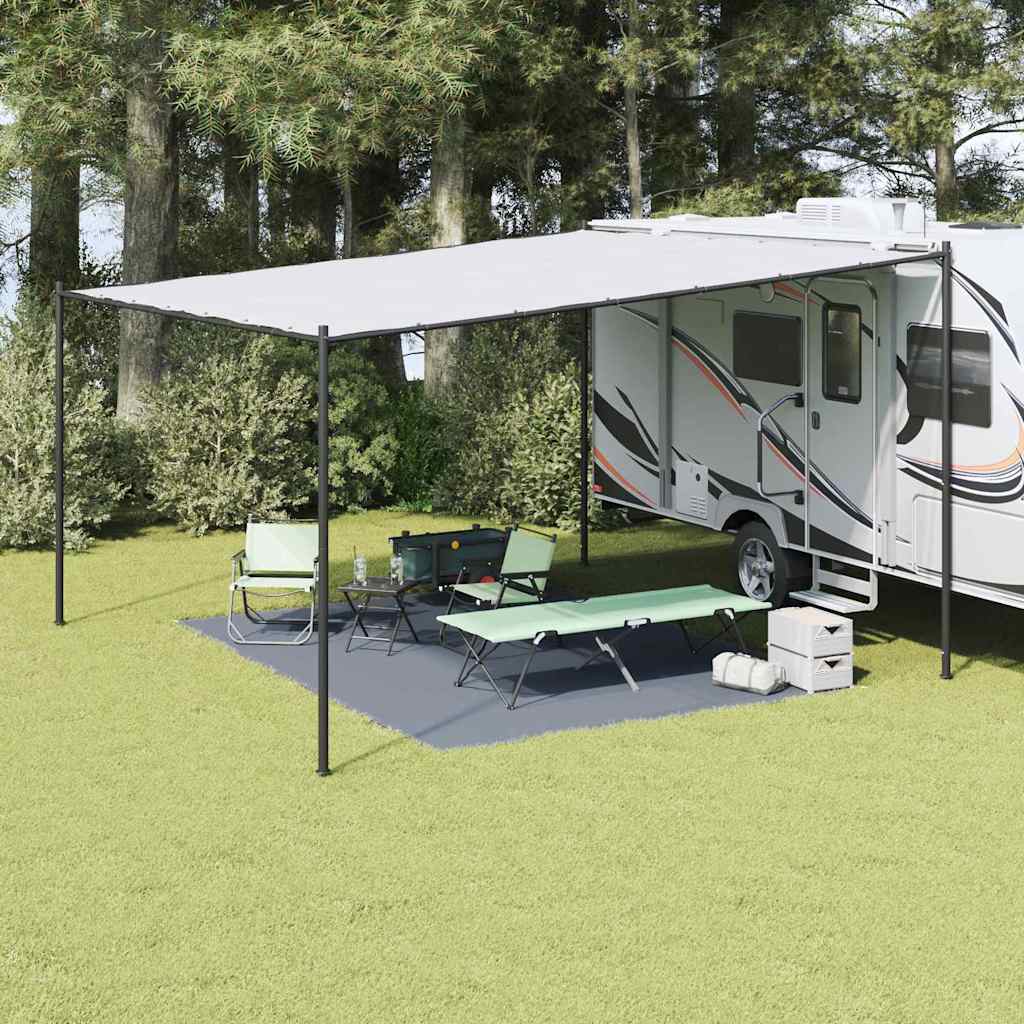 Zeltteppich Blau Und Grau 400 X 250 Cm Polyethylen Blau-Grau