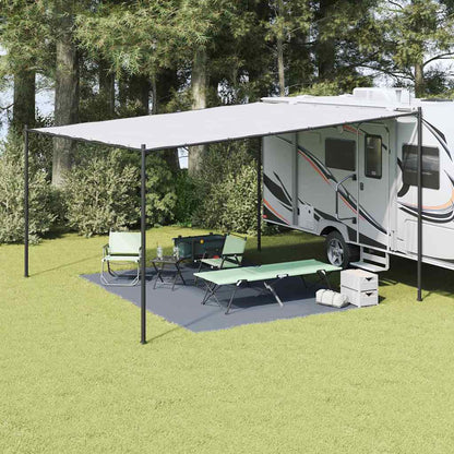 Zeltteppich Blau Und Grau 400 X 250 Cm Polyethylen Blau-Grau