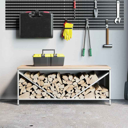 Brennholzregal Mit Holzplatte 100,5X35,5X40 Cm
