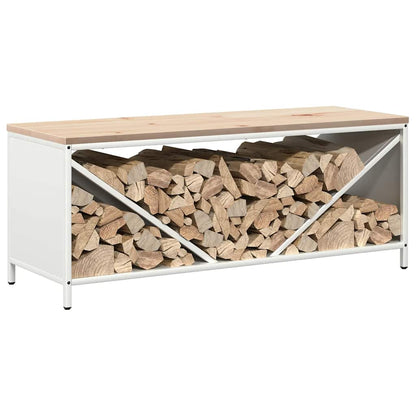 Brennholzregal Mit Holzplatte 100,5X35,5X40 Cm