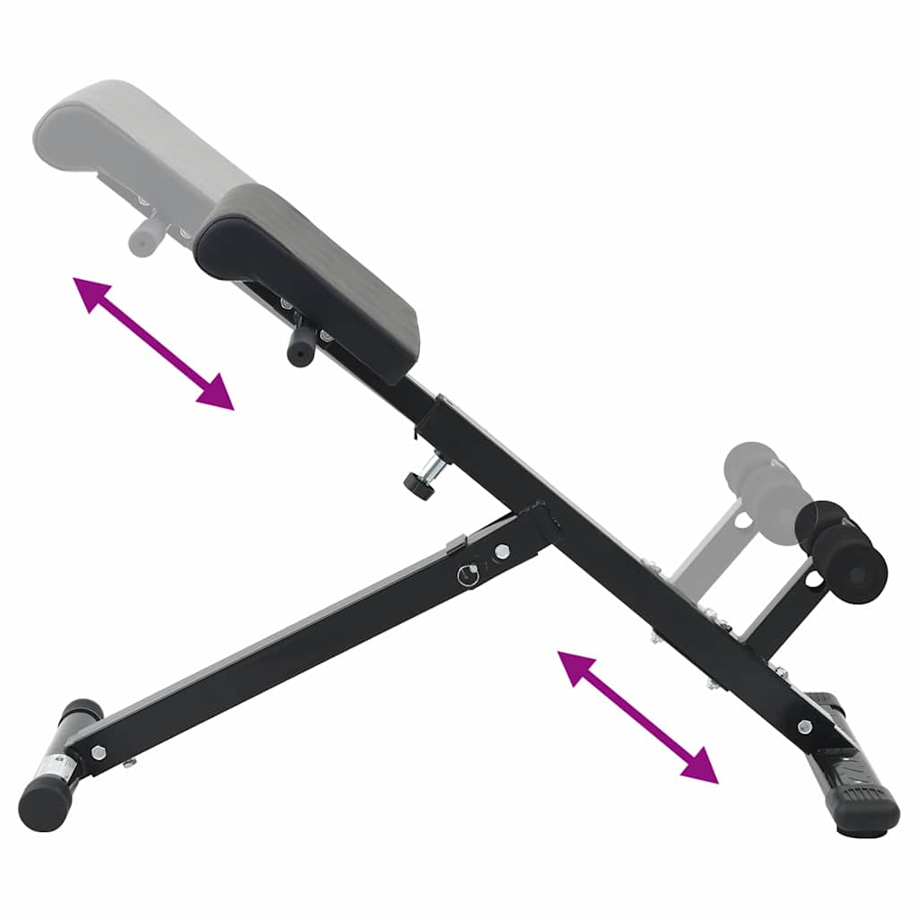 Hyperextensionsbank Schwarz 100,5 X 70 X 78 Cm