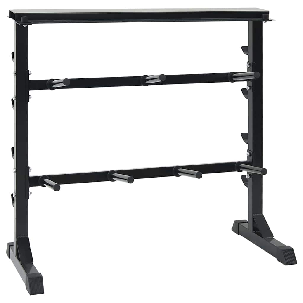 Hantel Rack Schwarz 99 X 45 X 95,5 Cm Pulverbeschichteter Stahl