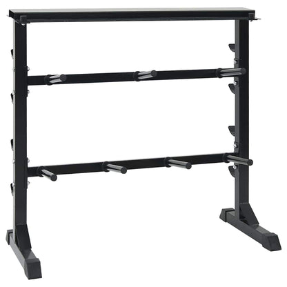 Hantel Rack Schwarz 99 X 45 X 95,5 Cm Pulverbeschichteter Stahl