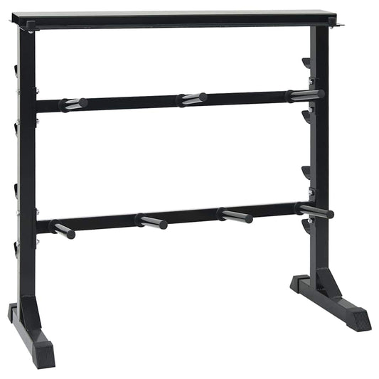 Hantel Rack Schwarz 99 X 45 X 95,5 Cm Pulverbeschichteter Stahl