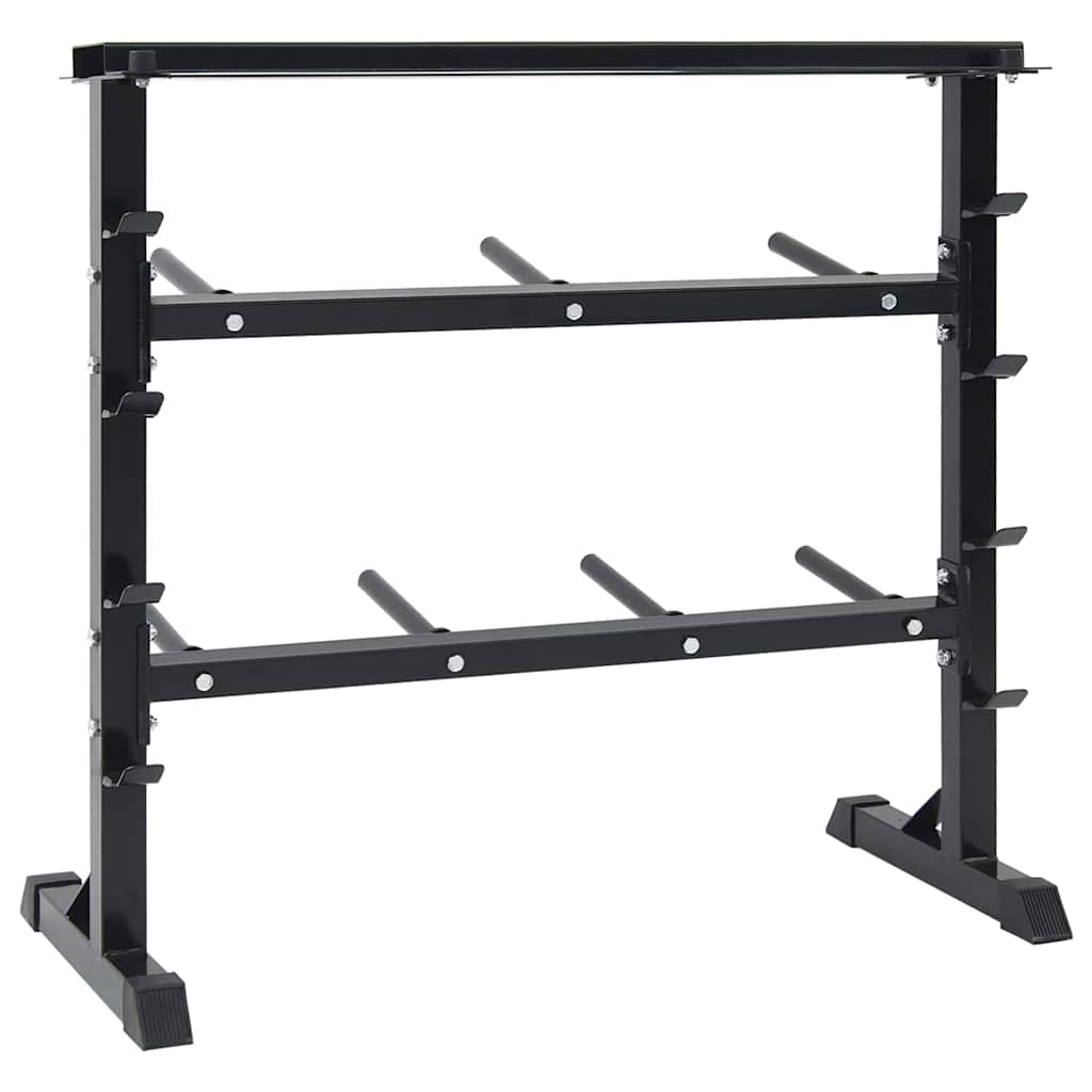 Hantel Rack Schwarz 99 X 45 X 95,5 Cm Pulverbeschichteter Stahl