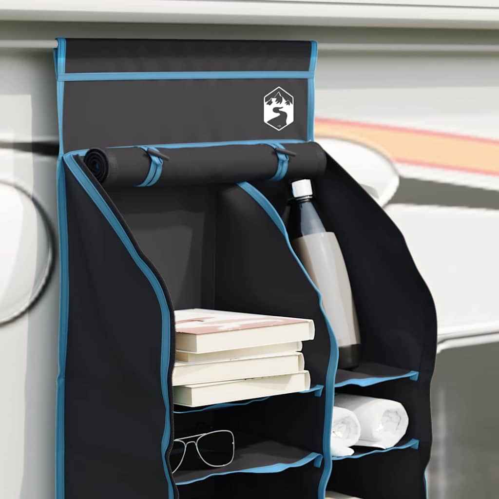 Hängender Zeltorganizer Mit 10 Taschen Mit Speicher Schwarz