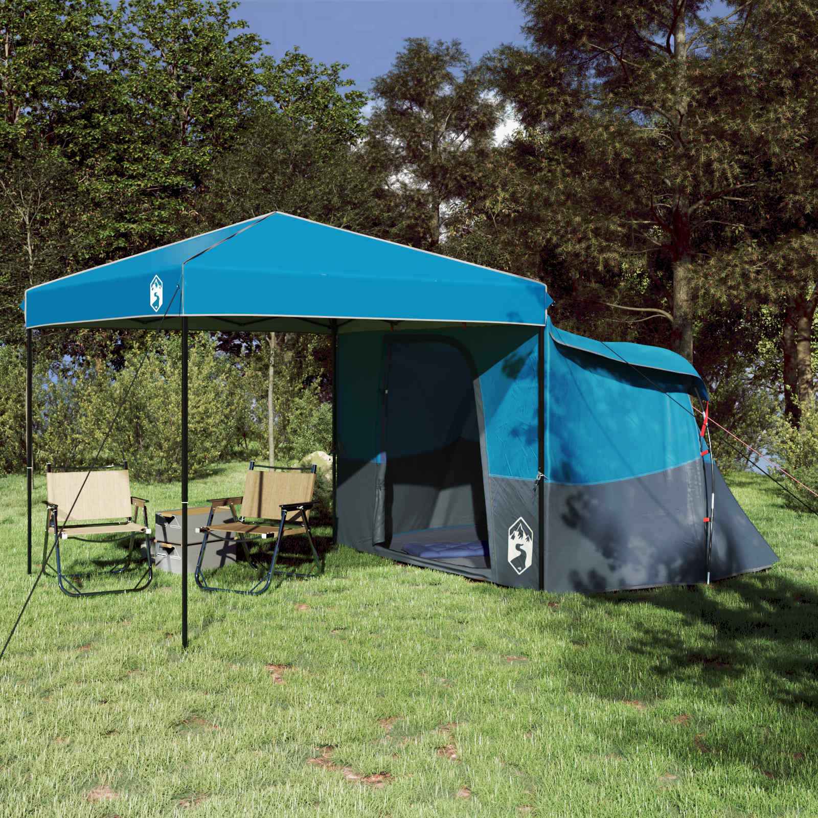 Camping-Zelt-Set Mit Dach 2 Pcs Taffeta Und Stoff