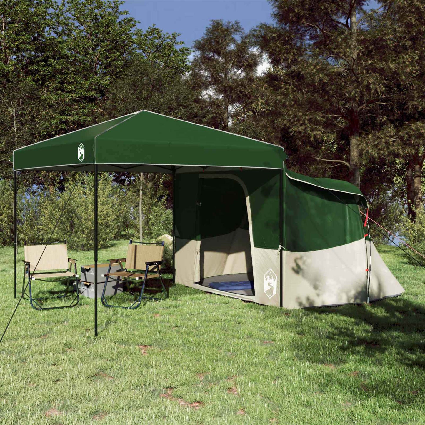 Camping-Zelt-Set Mit Dach 2 Pcs Taffeta Und Stoff