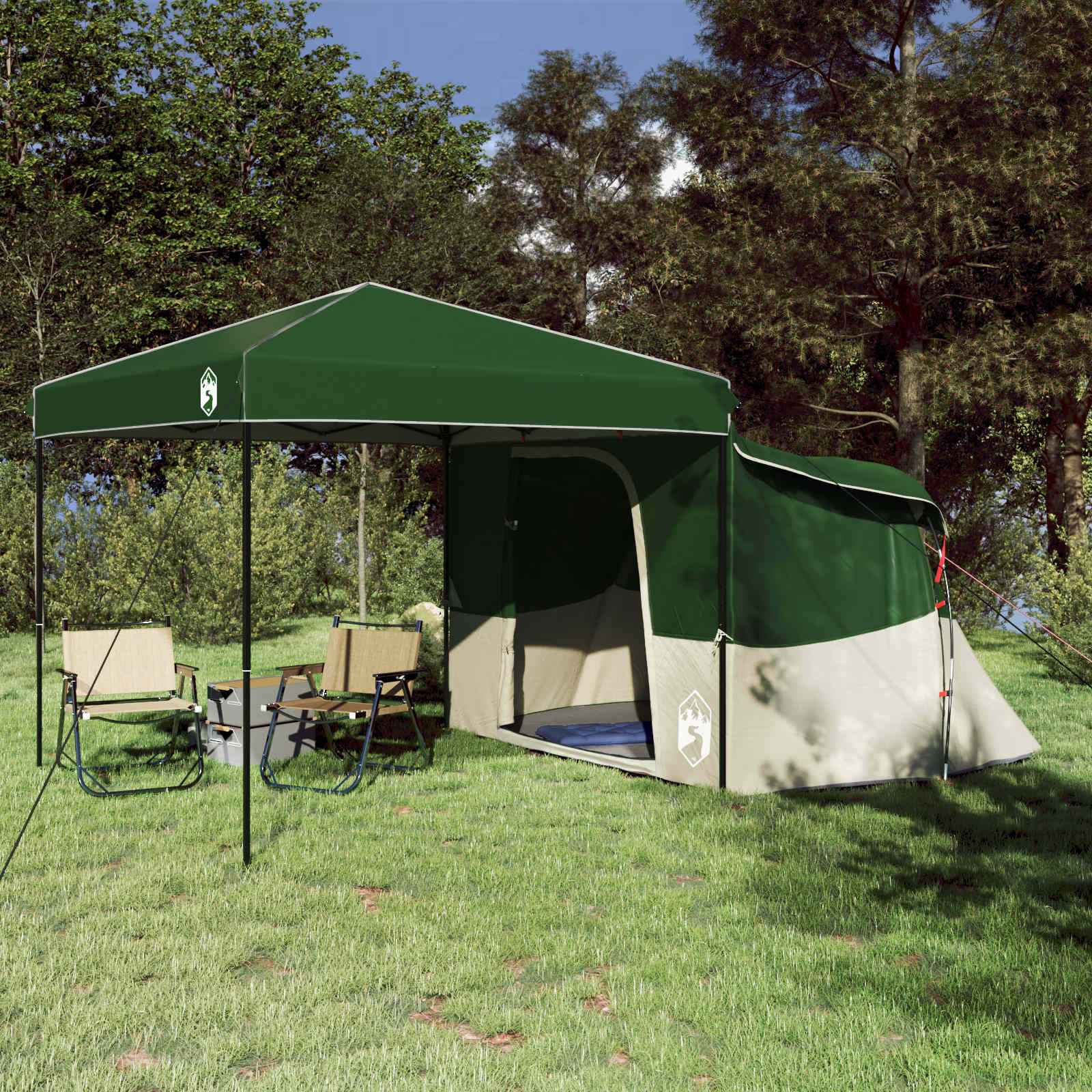 Camping-Zelt-Set Mit Dach 2 Pcs Taffeta Und Stoff