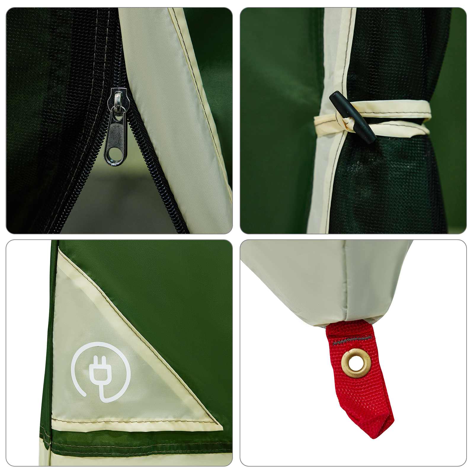 Camping-Zelt-Set Mit Dach 2 Pcs Taffeta Und Stoff