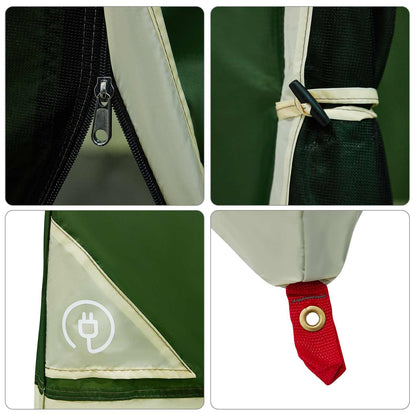 Camping-Zelt-Set Mit Dach 2 Pcs Taffeta Und Stoff