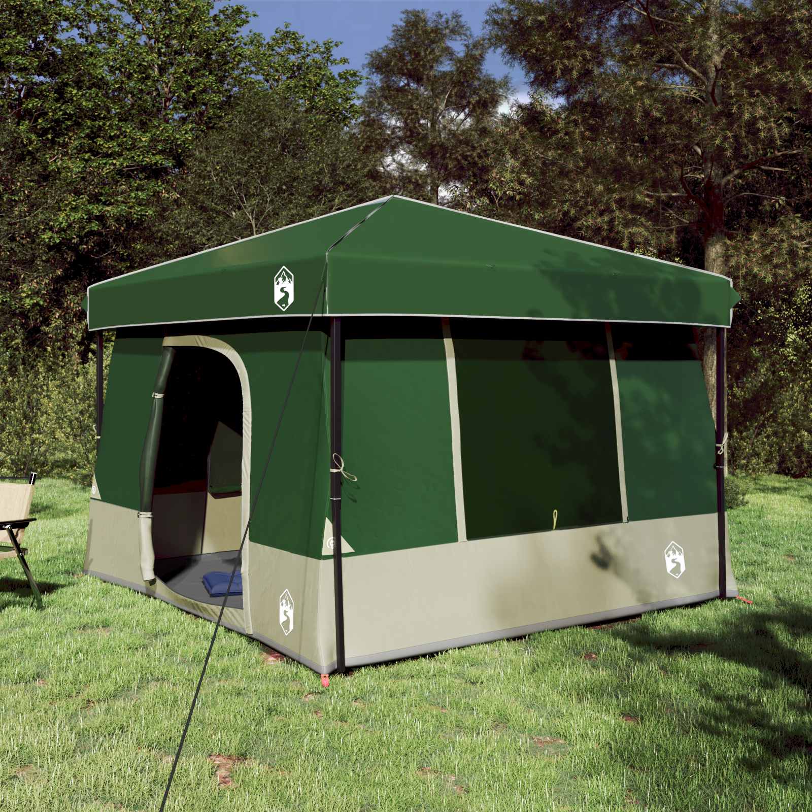 Camping-Zelt-Set Mit Dach 2 Pcs Taffeta Und Stoff