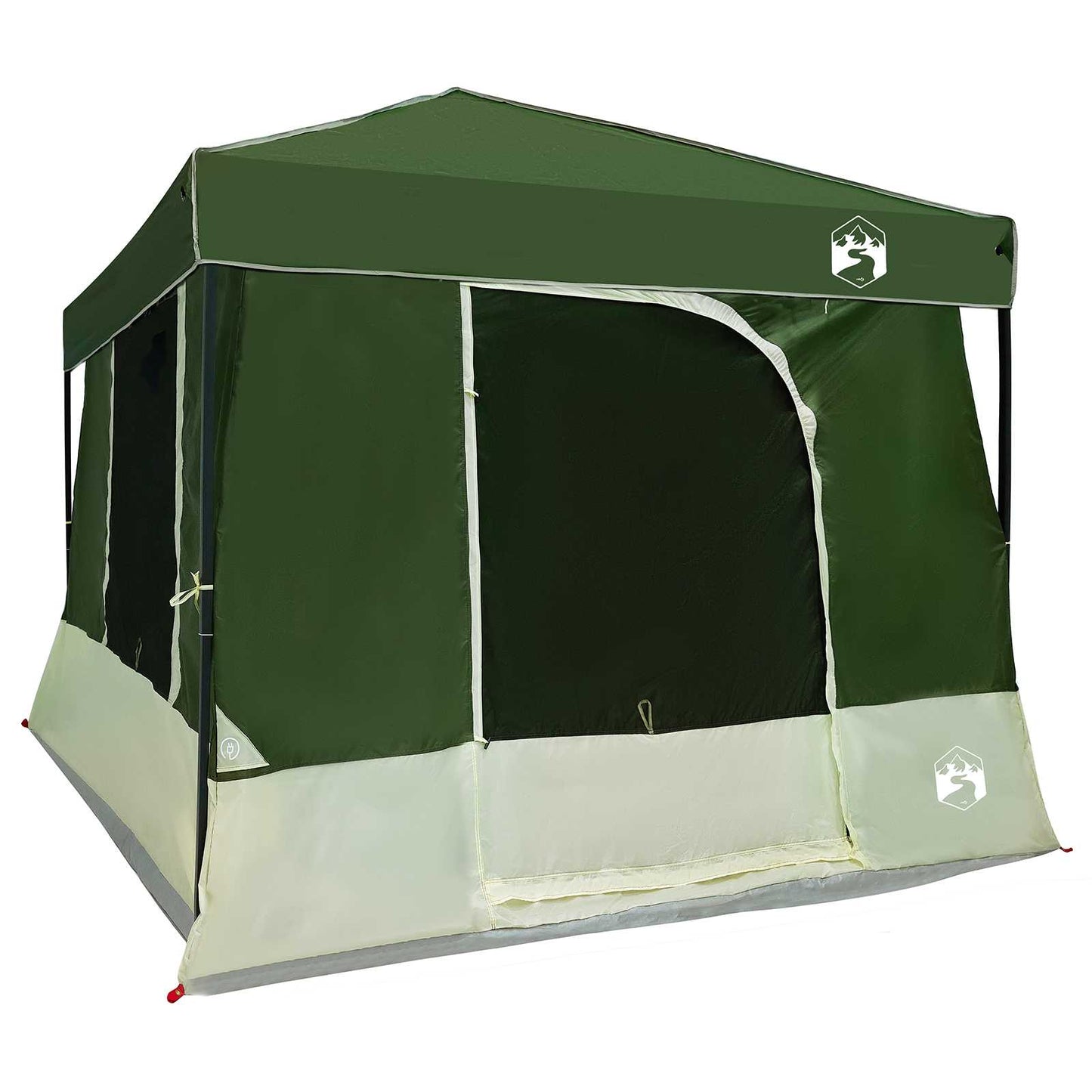 Camping-Zelt-Set Mit Dach 2 Pcs Taffeta Und Stoff