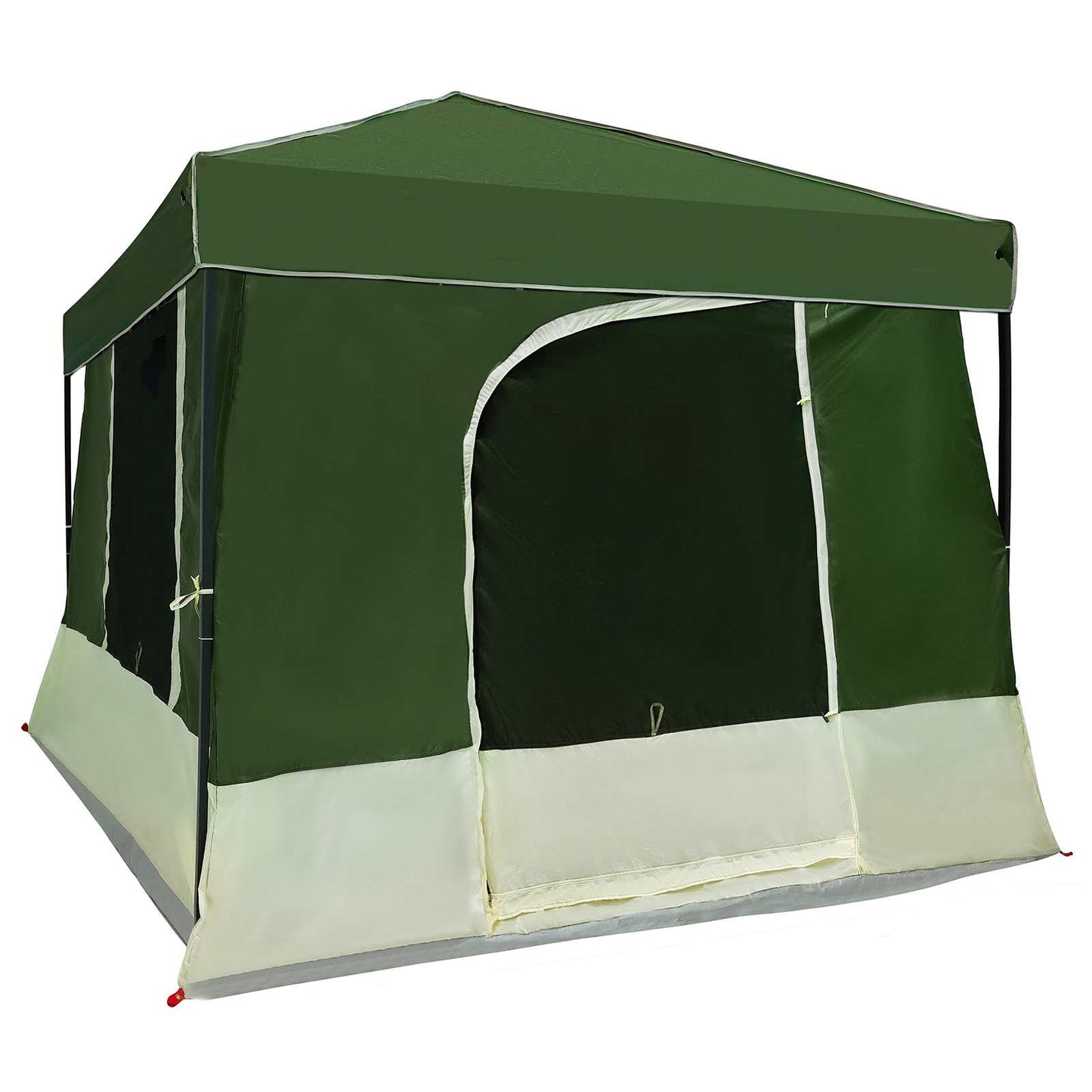 Camping-Zelt-Set Mit Dach 2 Pcs Taffeta Und Stoff