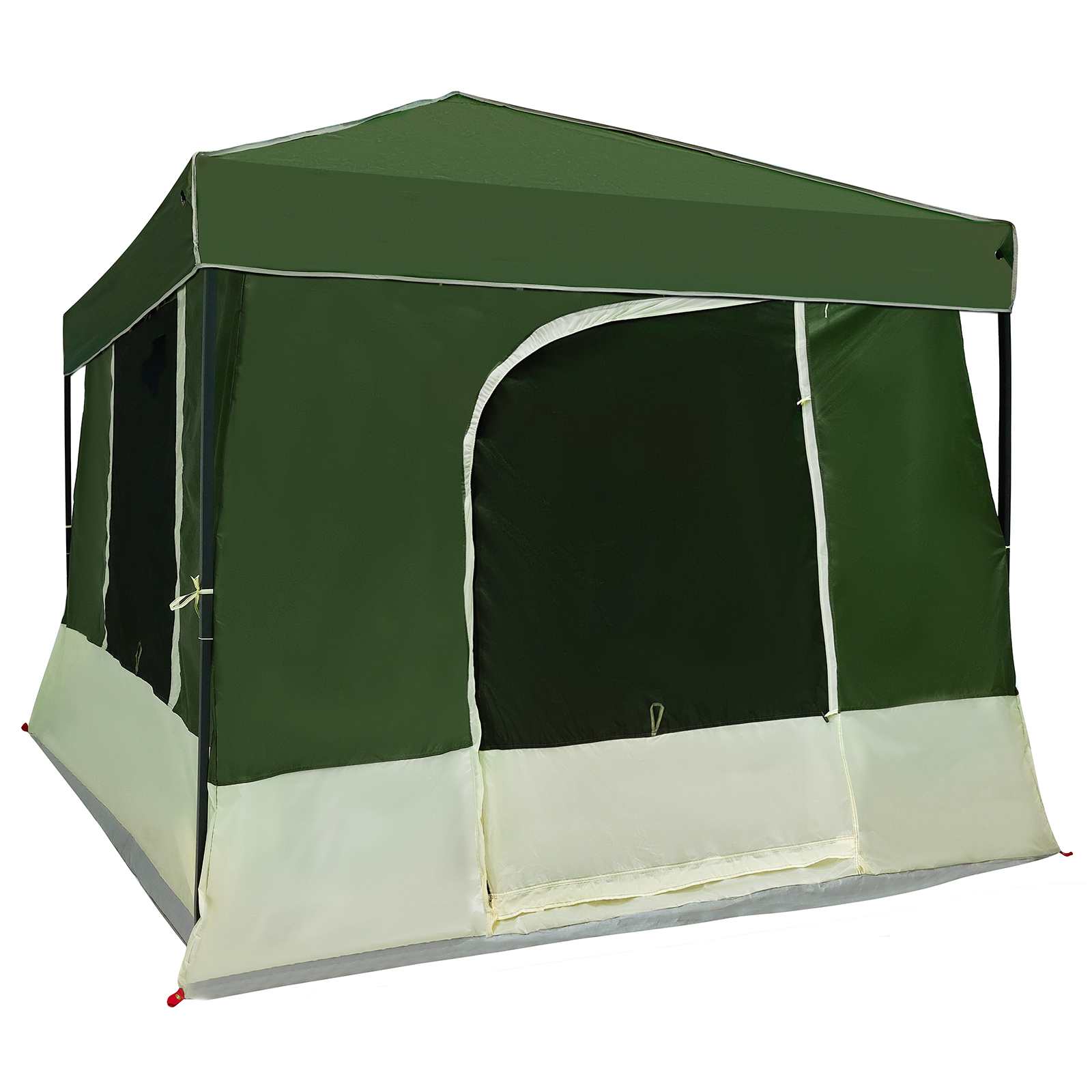 Camping-Zelt-Set Mit Dach 2 Pcs Taffeta Und Stoff