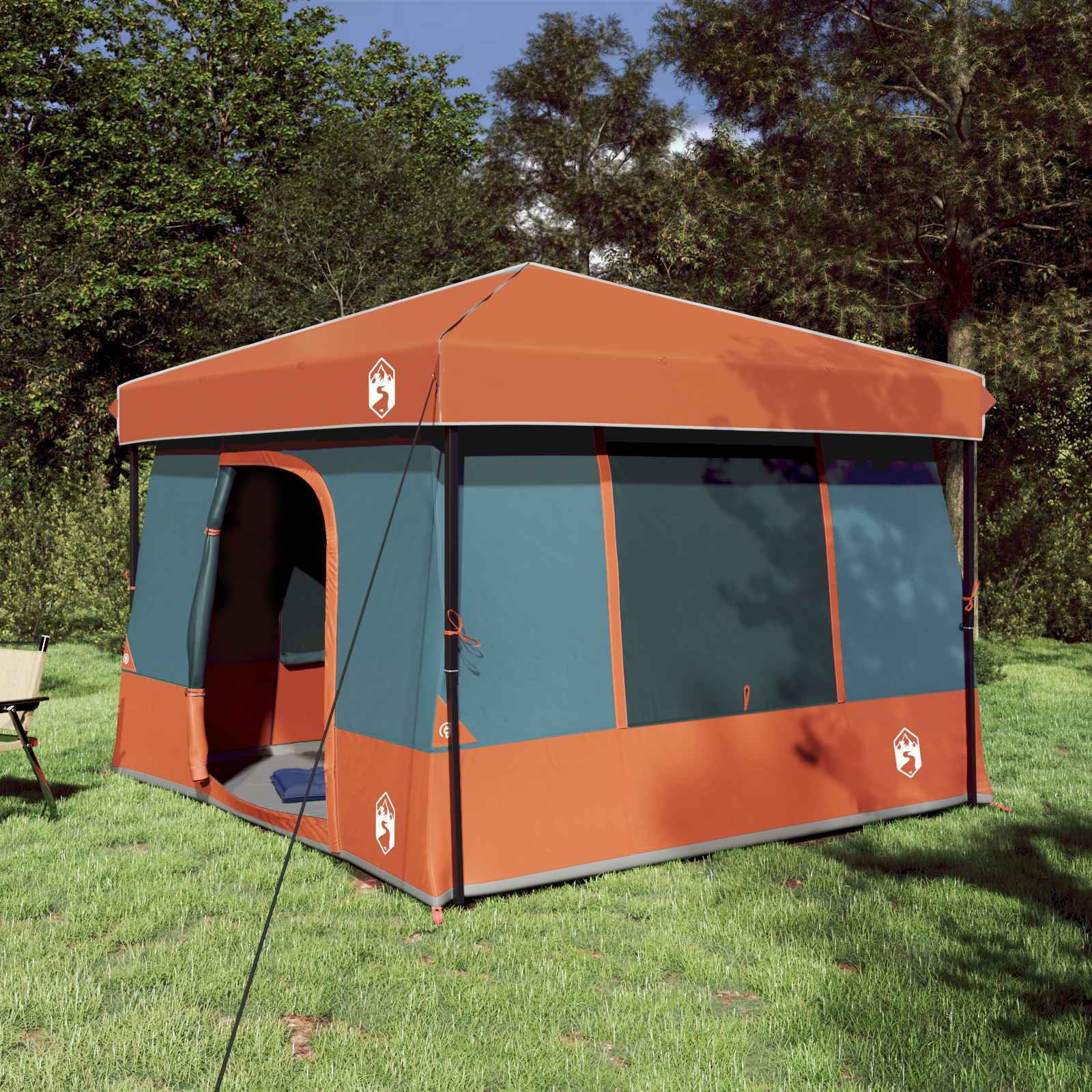 Camping-Zelt-Set Mit Dach 2 Pcs Taffeta Und Stoff