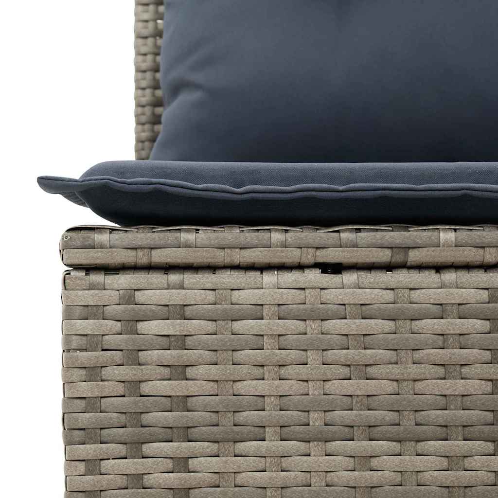 Gartensofa-Set Mit Kissen 11 Pcs Poly-Rattan